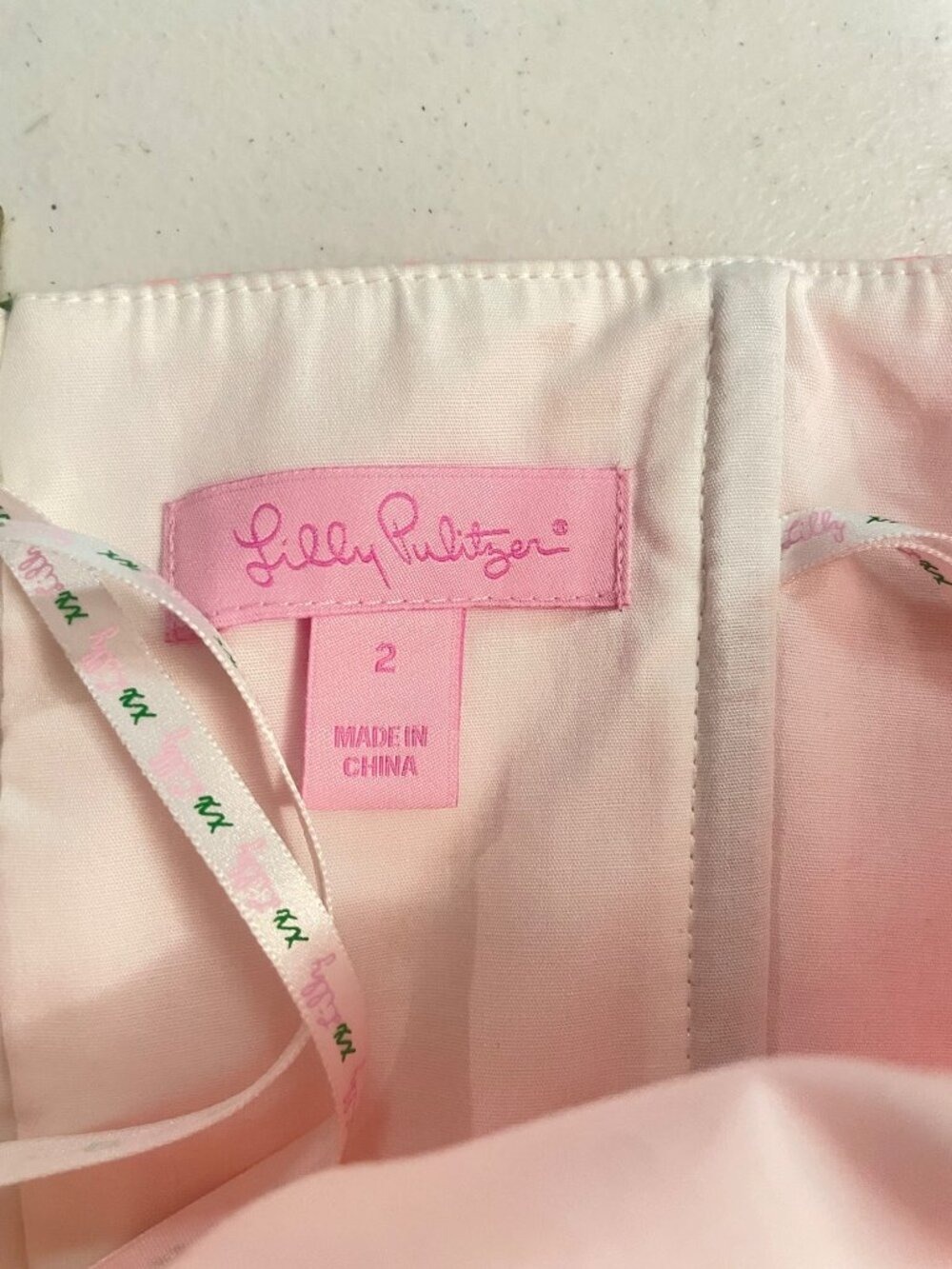 Lilly Pulitzer Fiesta Pink Pretty Gignham Lowe Strapless Dress 2 - Picture 7 of 7